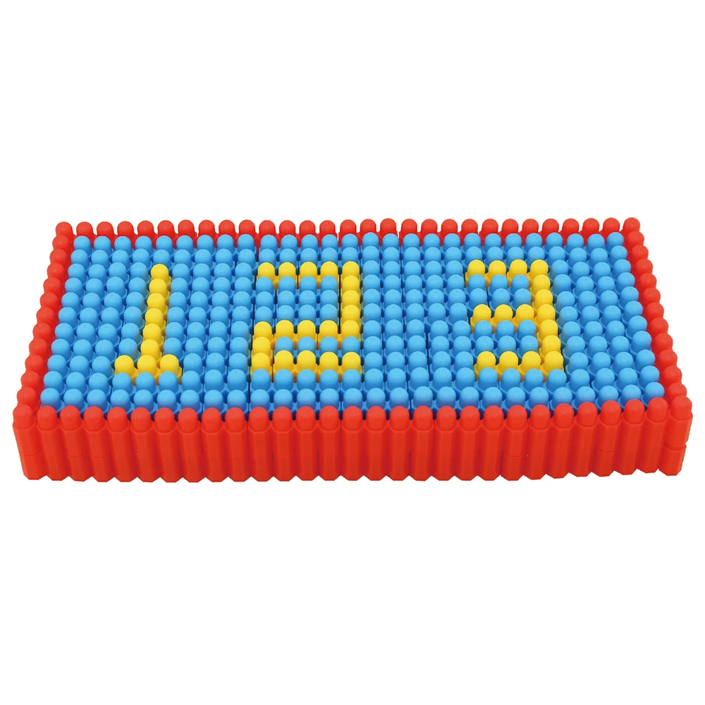 66PCS PP Colorful plastic bullet building blocks toys creative assembly educational toy block for kids