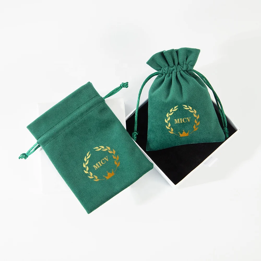Bestpacking 9*12CM velvet jewelry Packaging pouch jewel Bag gift with logo wedding favor pouch bag drawstring bag for jewelri