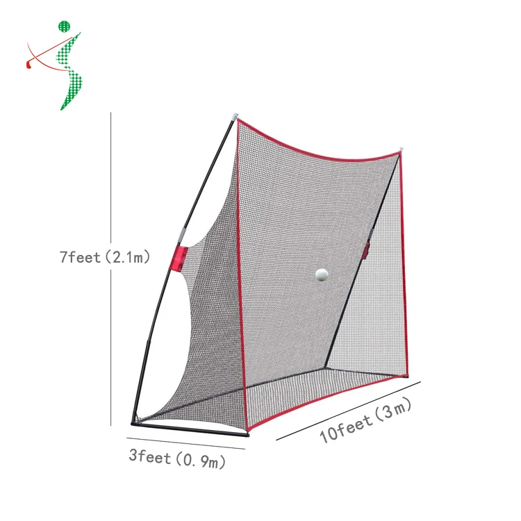Оптовая продажа 10 'x 7' x 3 ' тренировочная сетка для гольфа с полной рамкой помещений и улицы