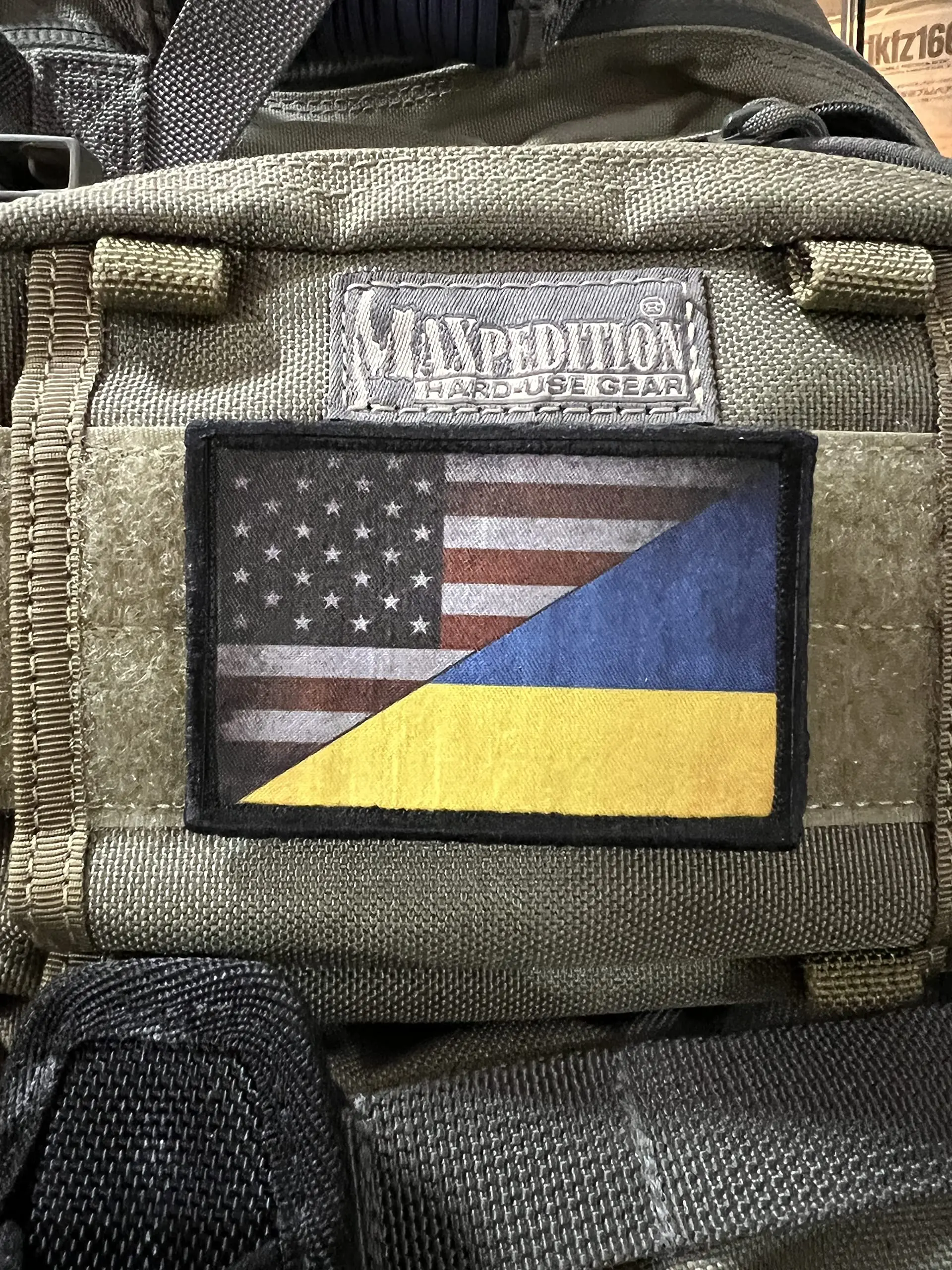 USA ukraine flag loop and hook ukraine flag hook back ukraine flag patch Ukrainian patch