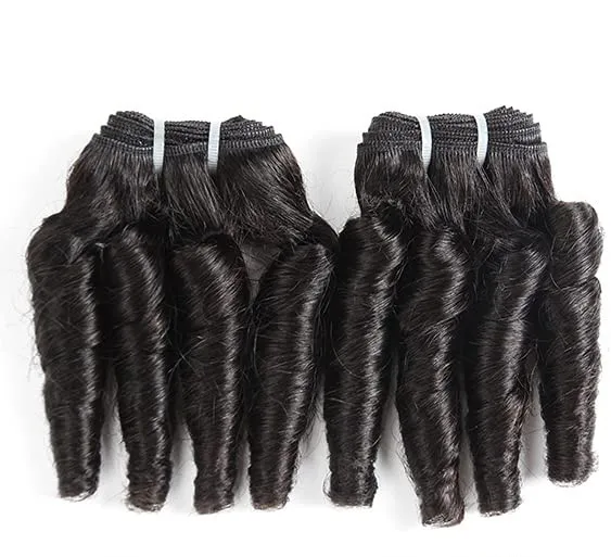 
8inch Full Head Loose Wave 4 Bundles Curly Weave 9A Unprocessed Brazilian Human Hair Extensions 