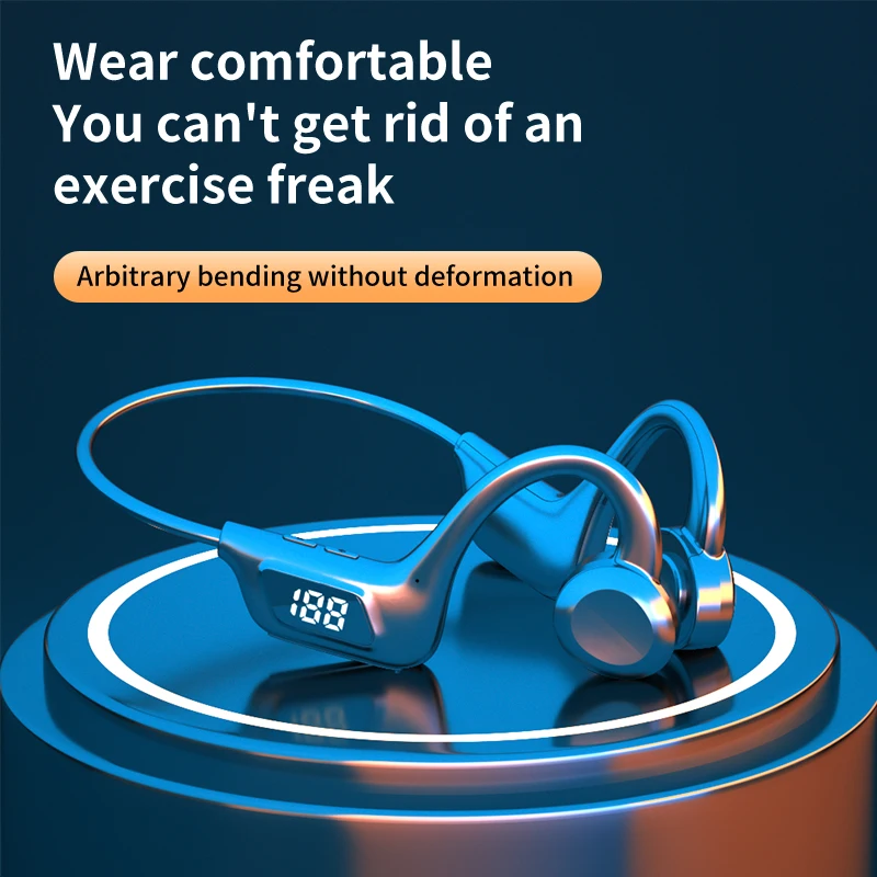 VG06 Wireless Headset Bone Conduction Gaming Headphones Open Ear Wireless Headset Low Latency With Led Display