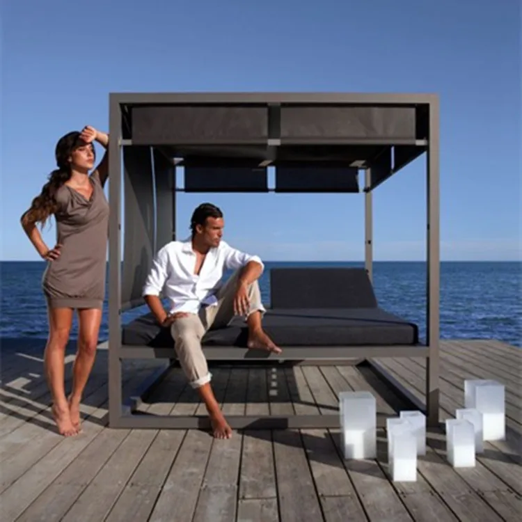 Beds Sofa Camping Metal 5 Position Adjustable Backrest Foam Sun Shade Gazebo Canopy Outdoor OEM Packing Furniture Camp Easy