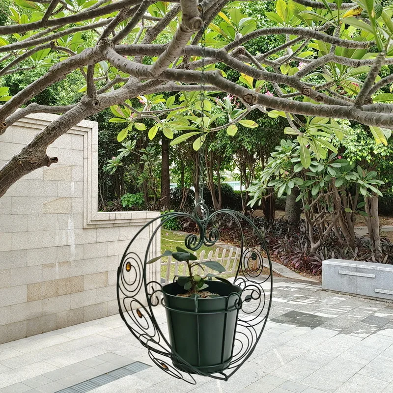 plant hanging stand wire basket type Metal Wall Flower Pot Holder