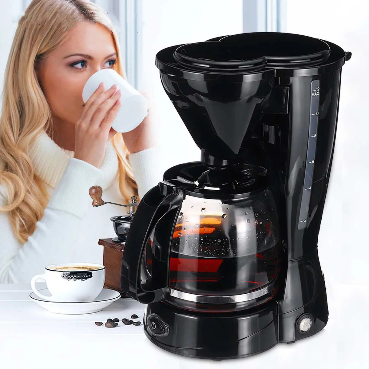 BEST SOLD   COFFEE MAKER Mini coffee maker Home automatic drip small coffee making tea
