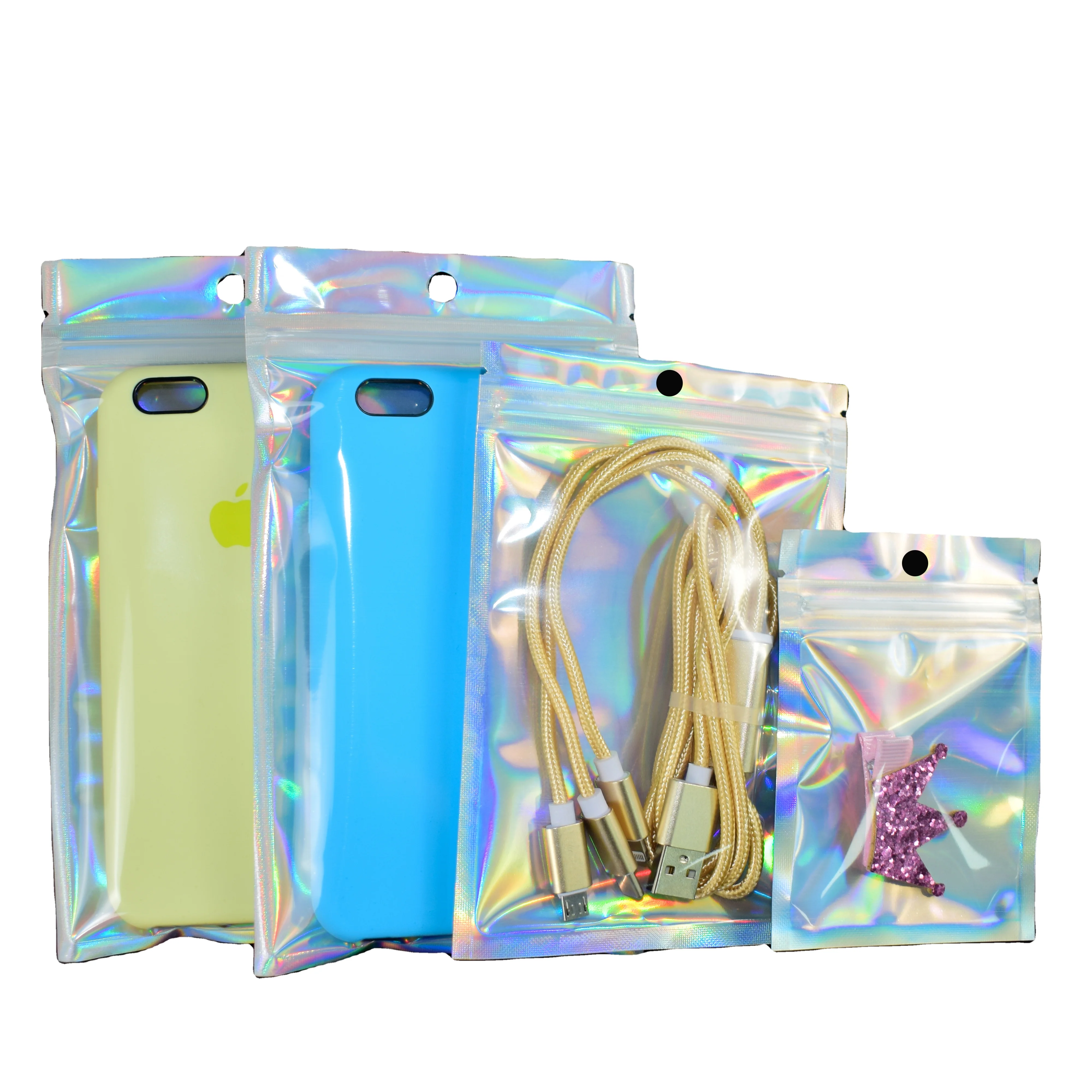 YLQ, перезаряжаемый, влагонепроницаемый, майларовый, пластиковый, zipock, Упаковка для продуктов, голографическая, алюминиевая фольга, лазерный пластиковый пакет