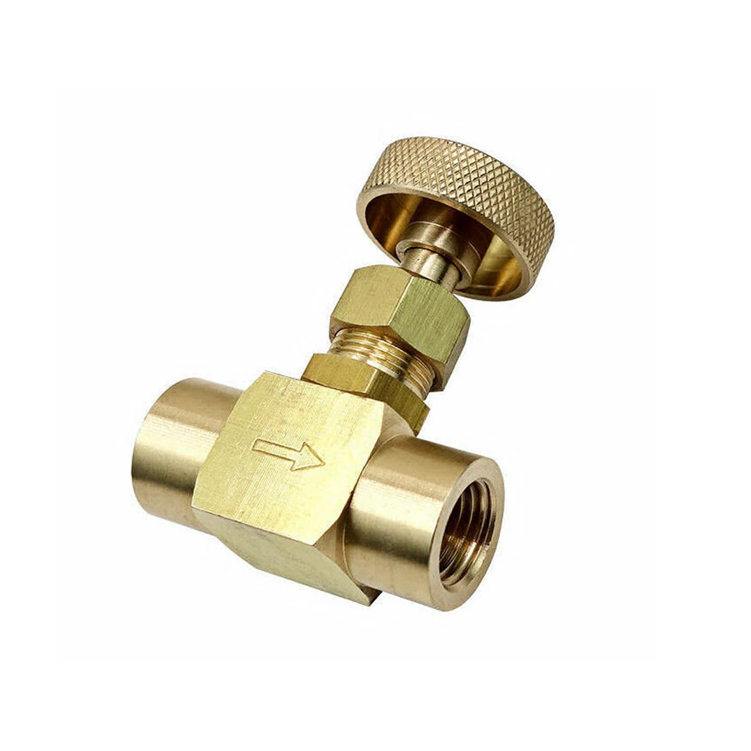 1/4' NPT Female Thread Brass Needle Valve High Temperature Medium Pressure Needle Valve