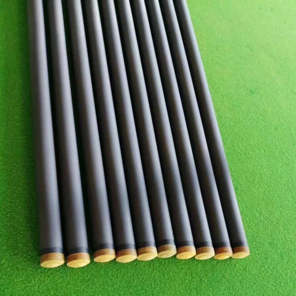 Customize 11.8mm 12mm 12.4mm 12.5mm 12.8mm Carbon Fiber Billiard Pool Cue Shaft Pro & Conical Taper Shaft 12.4~21.4 *737mm