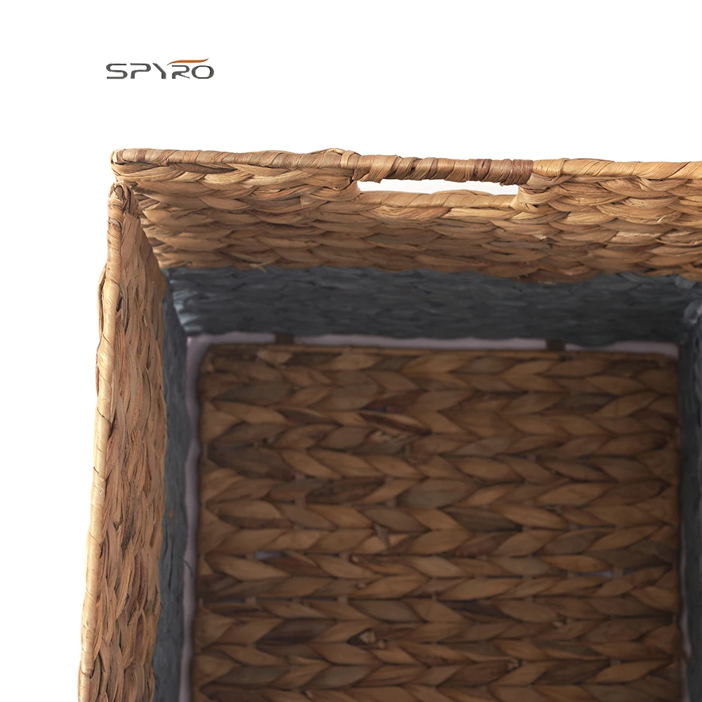 Cheap price wicker woven water hyacinth storage basket diaper caddy organizer for baby