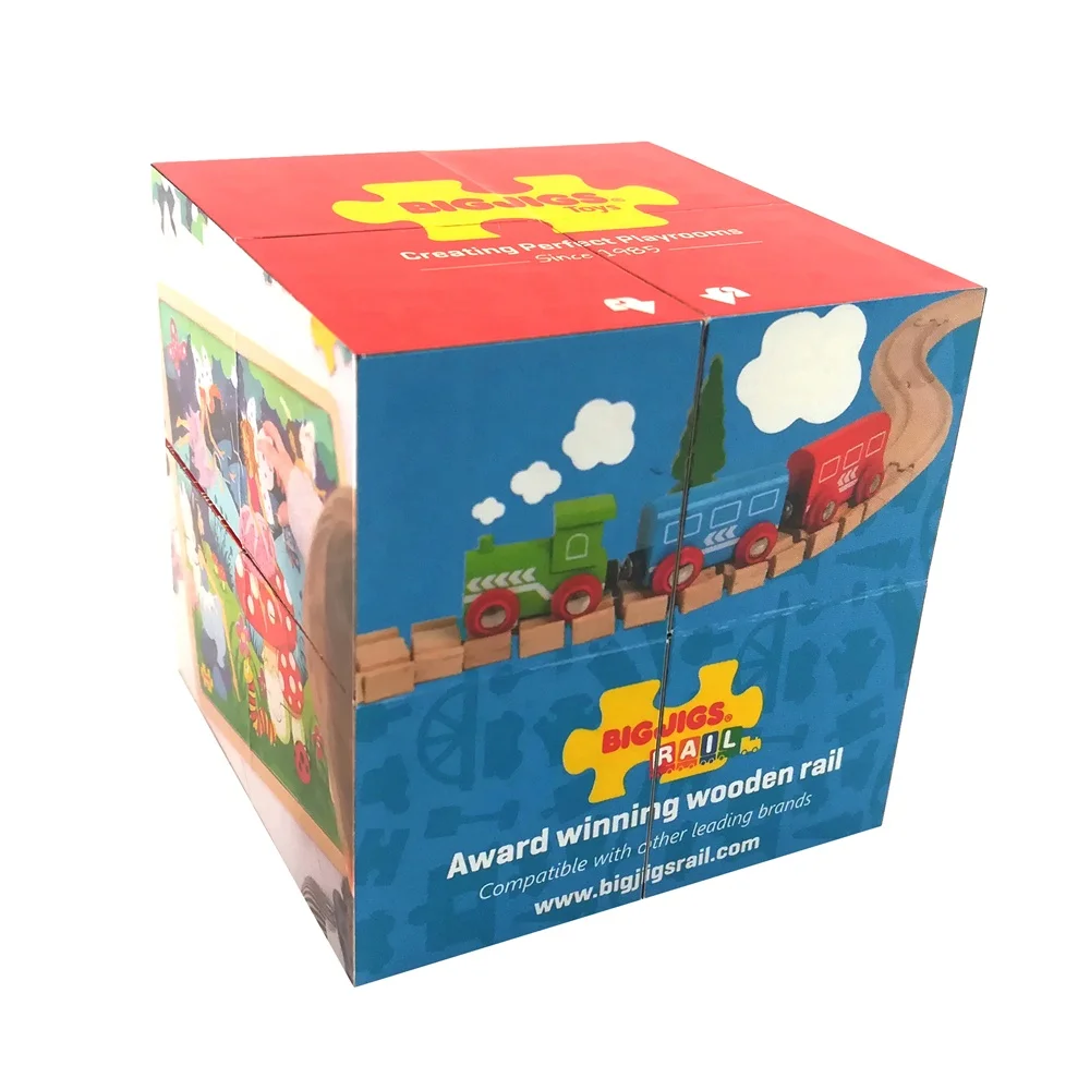 Logo Custom Plastic Paper Foldable 3D Puzzle Cubes Side Length 6cm Square Folding Changeable Magnetic Magic Cubes Without Magnet