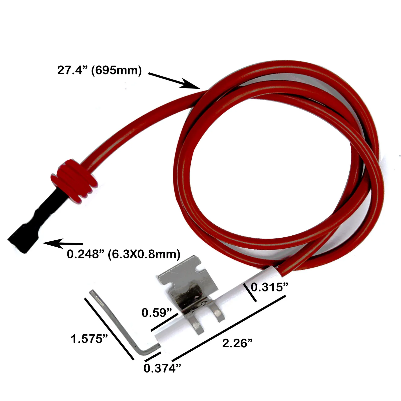 RV Furnace Replacement Parts Electrode Igniter Spark Plug Ignitor Replace for Suburban 232286 Ignition Control Ceramic