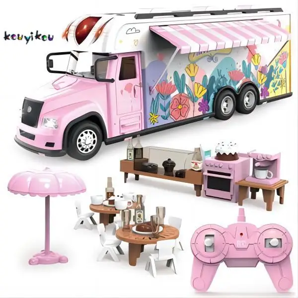 kyk factory 2.4g 4CH RC CAR Simulation electric recreational vehicle travel RV car inertia sliding friction power truck toys