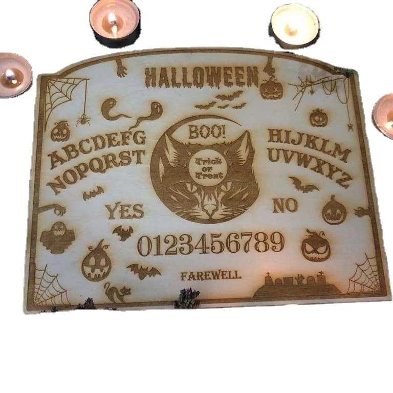  Доска Ouija с доской деревянная тыквой кошкой и духом говорящая игра души Готическая ведьма Декор подарок на