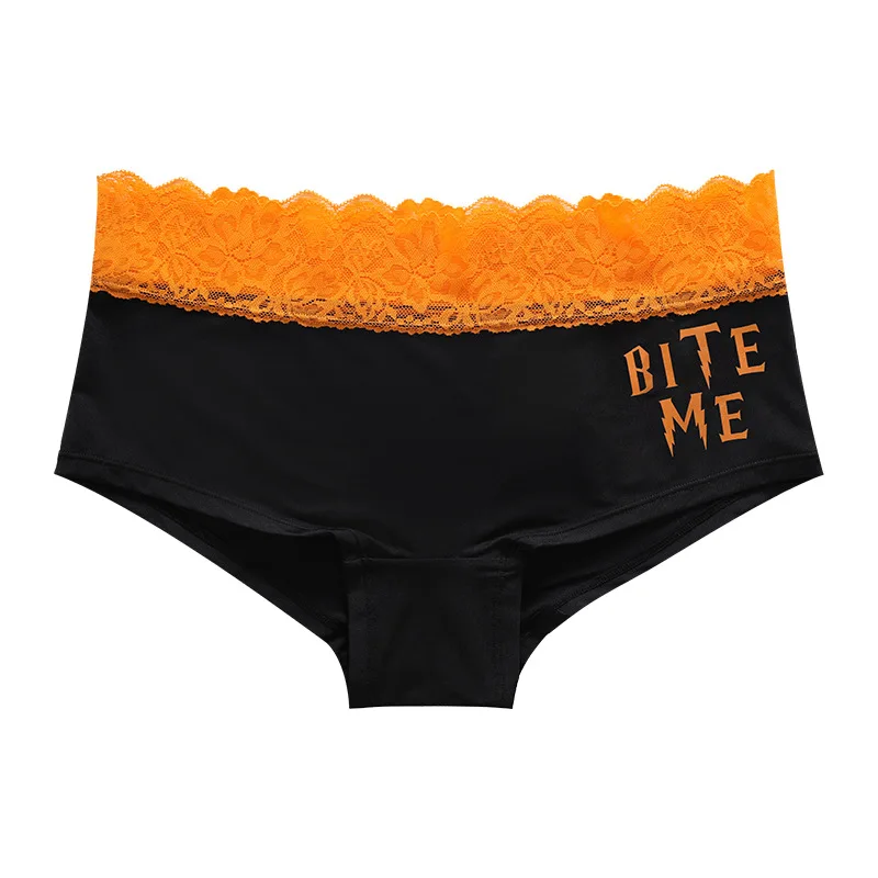 No Seam Printing Ladies Boxer Panties Lace