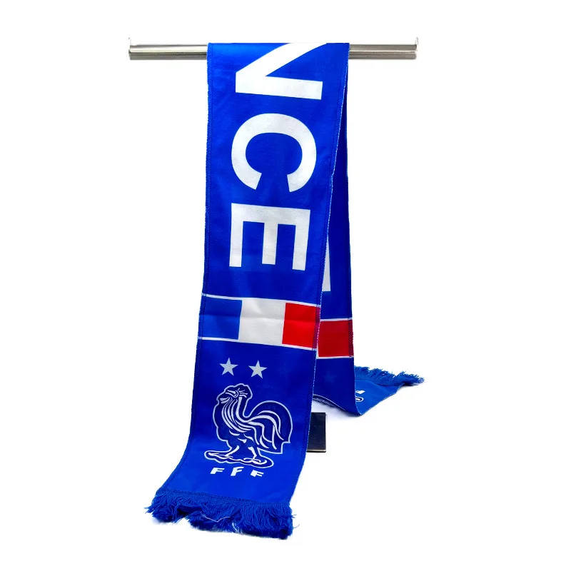 Factory Custom Printing Knitted Soccer Fan Scarf