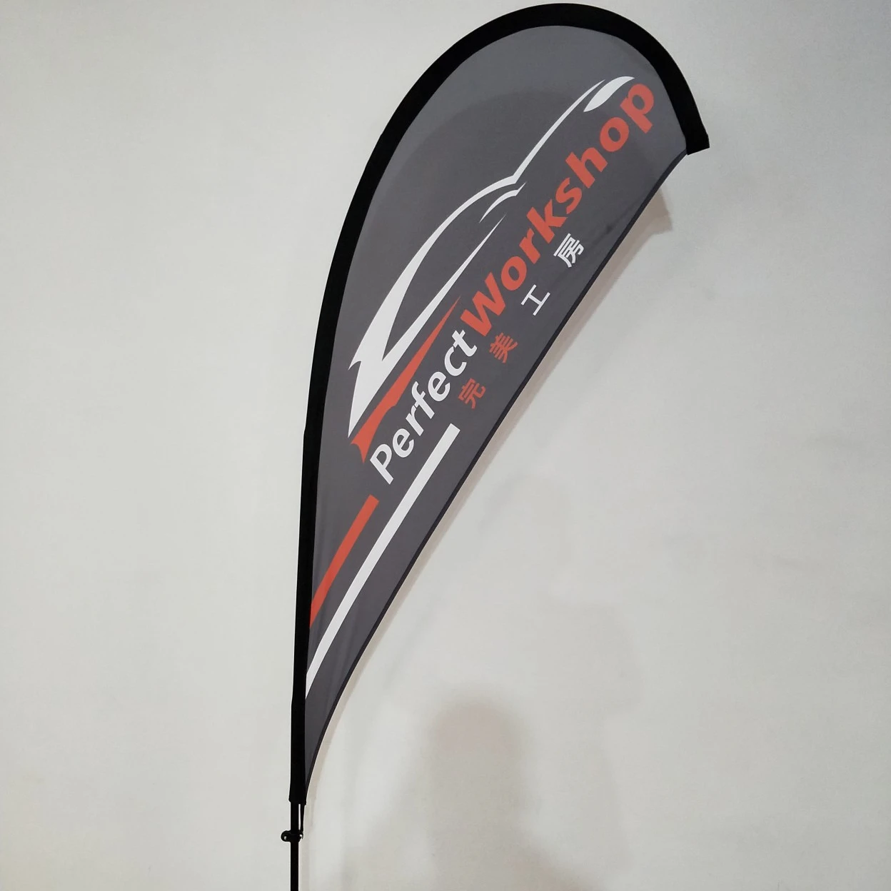 Outdoor Advertising Flag Banner Stands Custom Logo Digital Printing Polyester Pole Teardrop Bow Flex Flying Beach Feather Flag