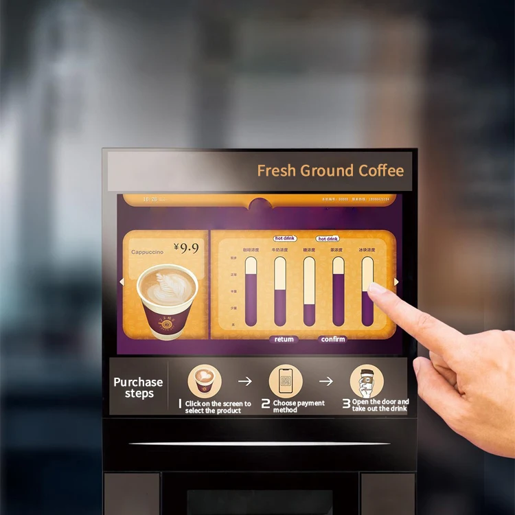 Fully automatic instant public vending coffee machine coffee tea hot chocolate coffee-capsule