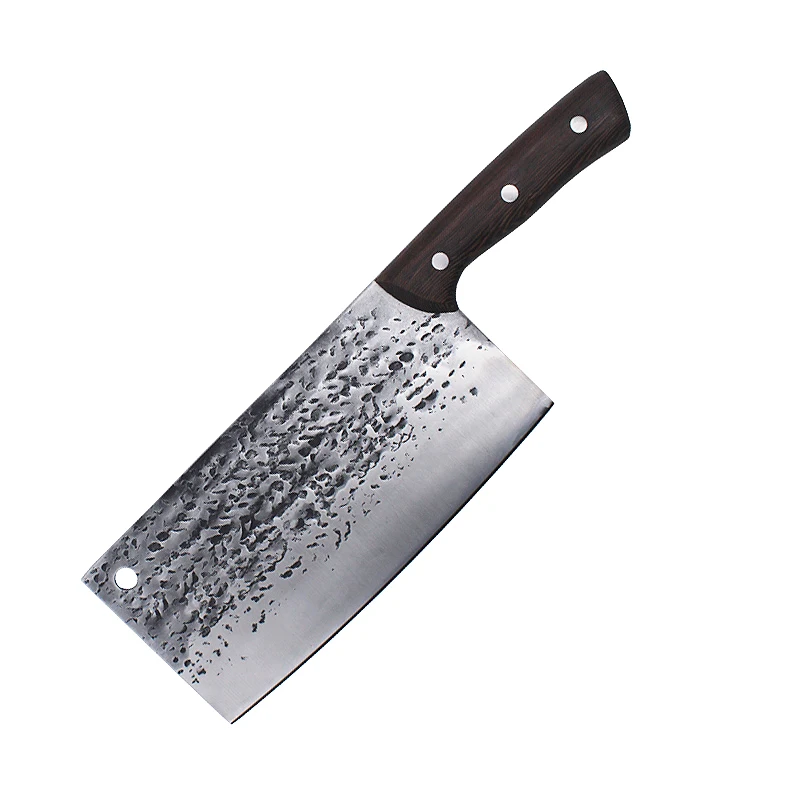 Heavy Duty Chinese kitchen chef Cleaver knife with Wooden Handle for meat and vegetables