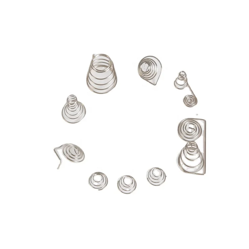 Stainless steel battery spring coil touch button spring