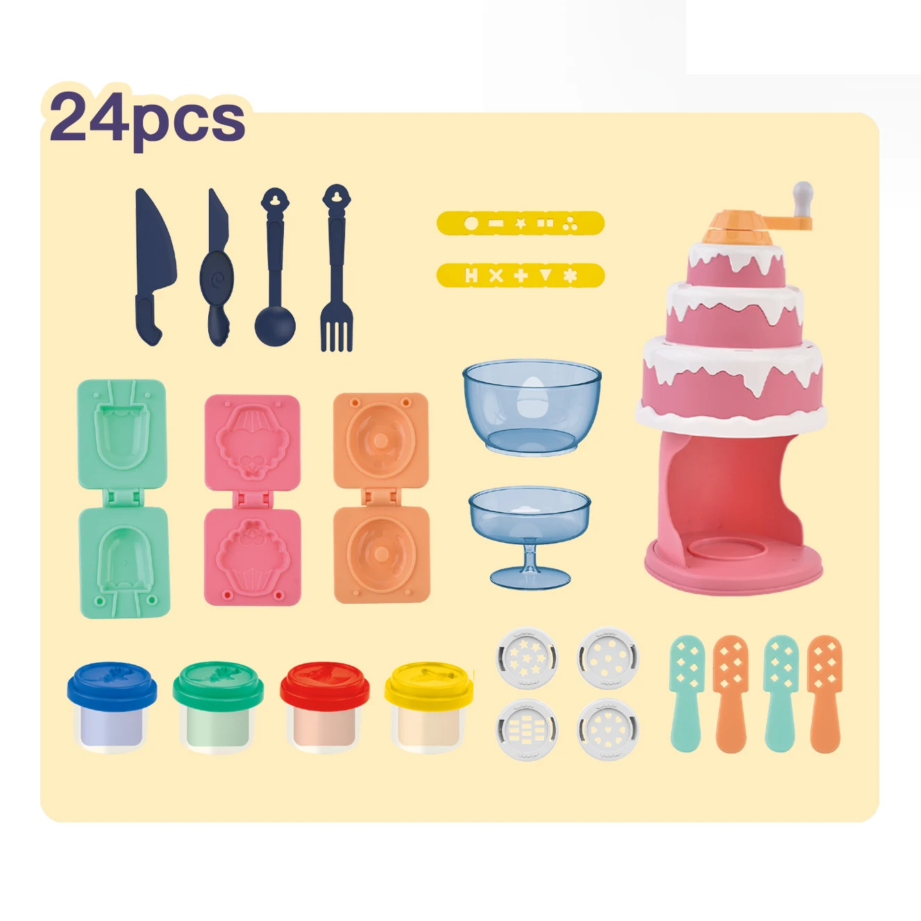 Christmas Gifts for Kids kids educational cake color mud ice cream making machine play dough toy simulation dessert DIY clay kit