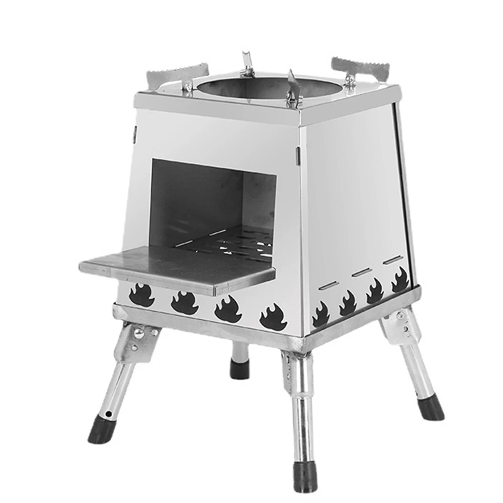 Portable Stainless Steel Picnic Wood Camping Stove Firewood