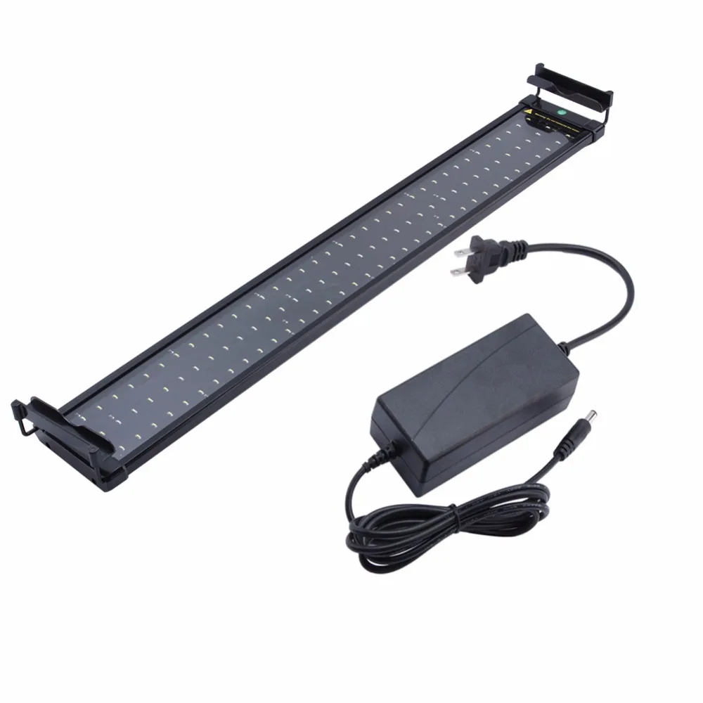 60cm Ultra-thin White and Blue Fish Tank LED Aquarium Plants Light with Extendable Brackets