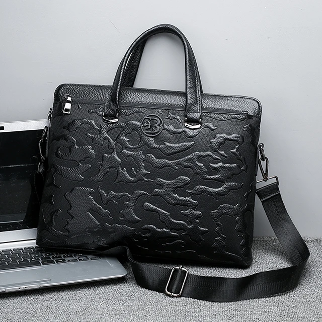 Оптовая продажа 2019, новая трендовая деловая сумка, кожаный портфель, сумка для ноутбука 14 дюймов, мужская сумка-мессенджер через плечо