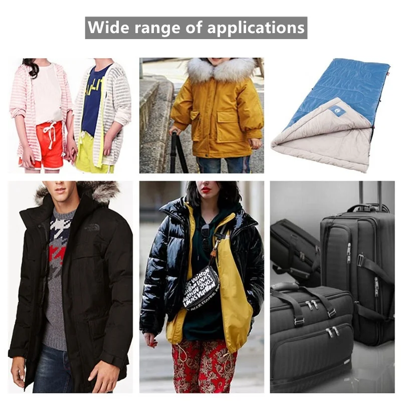 Jacket cremalleras plastic zipper 10 8 5 3 vislon zipper fermeture eclair two way close open end resin zippers