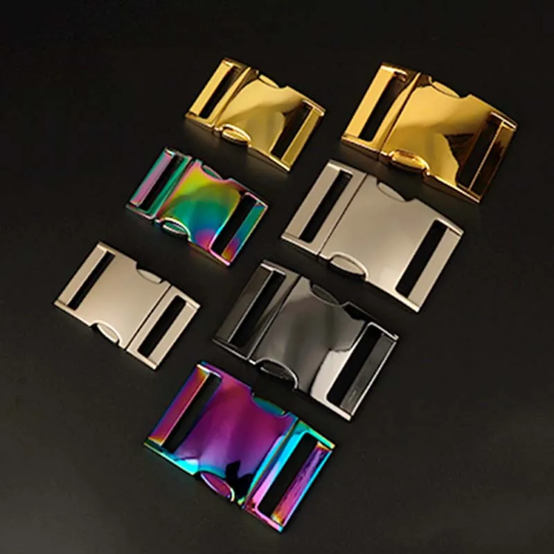 High Quality In stock Custom Color Metal Dog Collar Accessories 15mm Quick side release buckle for pet collar metal hardware