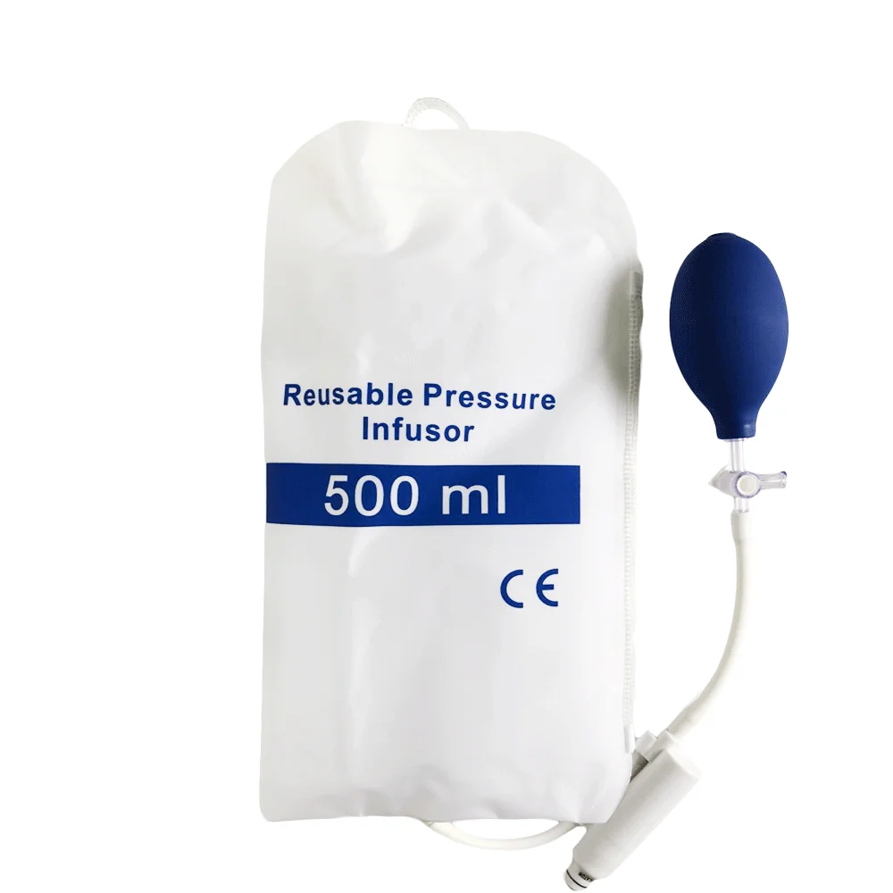 Pressure Infusor With Gauge,Pressure Infuser with Aneroid Gauge,Reusable Pressure Infusion Bag
