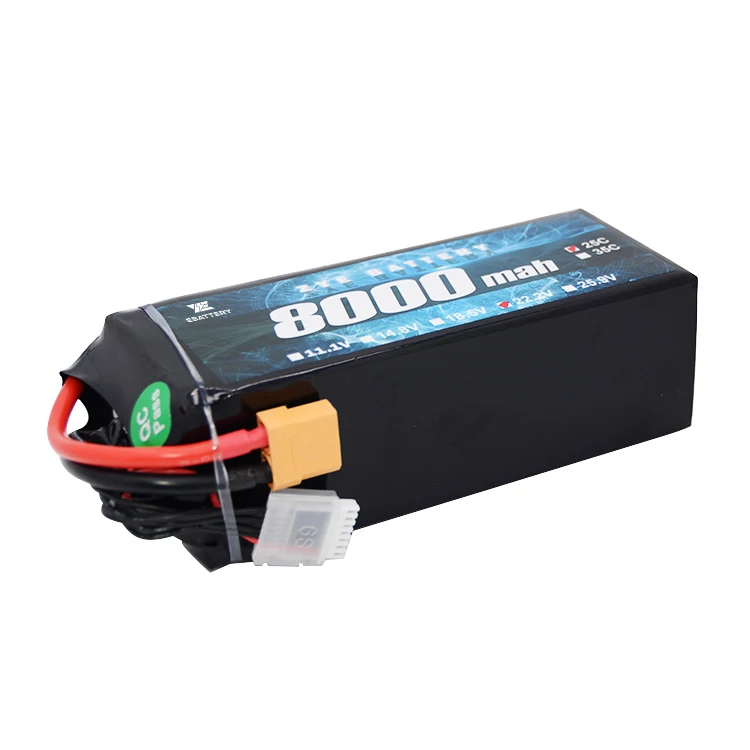 Rechargeable rc lipo 6S 22.2V 5500mAh 25C lithium  polymer battery pack