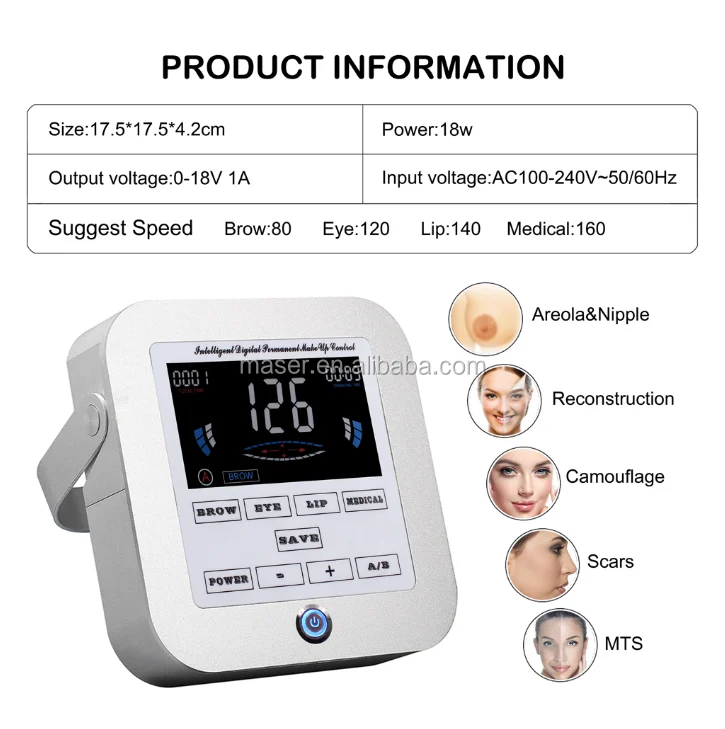 High Quality Intelligent Digital Permanent Makeup Power Supply Tattoo Machine Kit