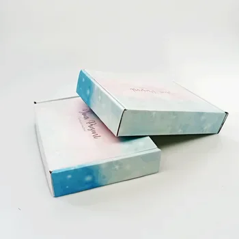 Luxury Eco-Friendly Embossing Corrugated Paperboard Boxes Custom Logo Mailing Packaging Shoes Garments Socks Strong Sticker Use