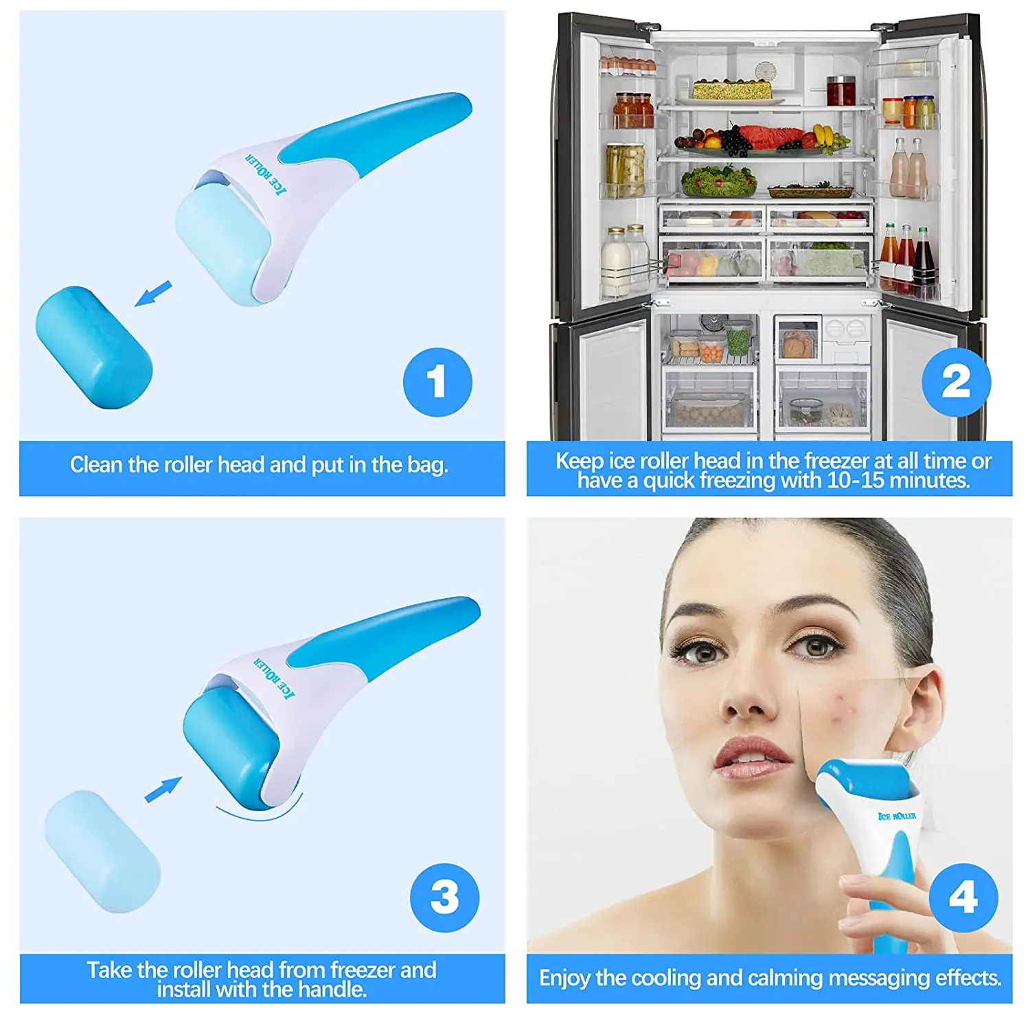 face roller ice Speed up blood circulation, and shrink skin pores, eliminate skin problems trending products 2022 new arrivals