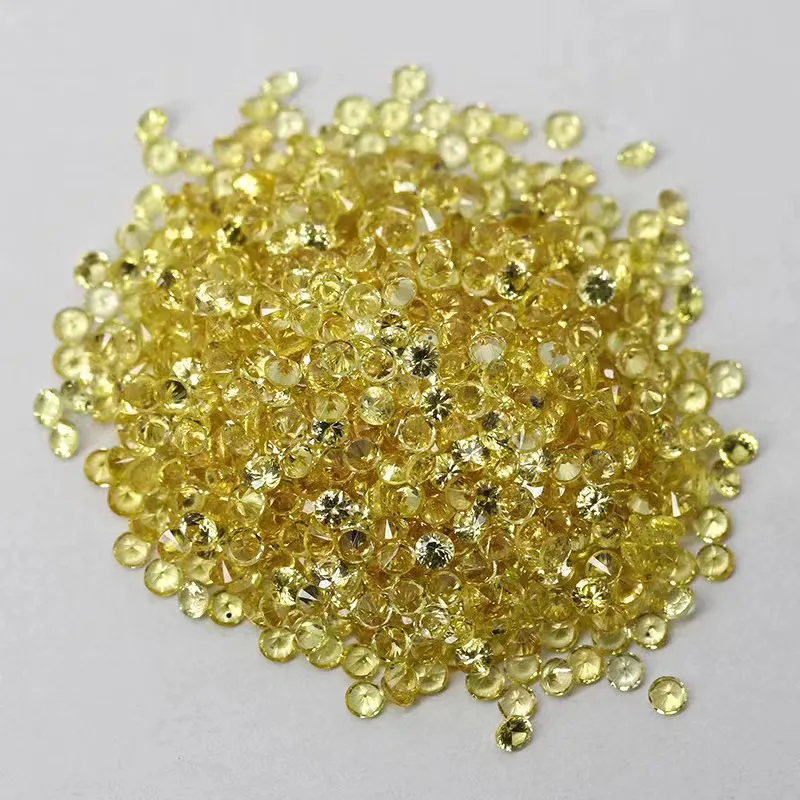 1.5MM Natural yellow orange sapphire brilliant lemon gold yellow yellow dark orange color sapphire natural loose semi gemstone