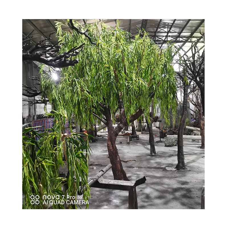 2020 Factory Made Outdoor And Indoor Cheap Artificial Decor Weeping Willow Tree For Sale