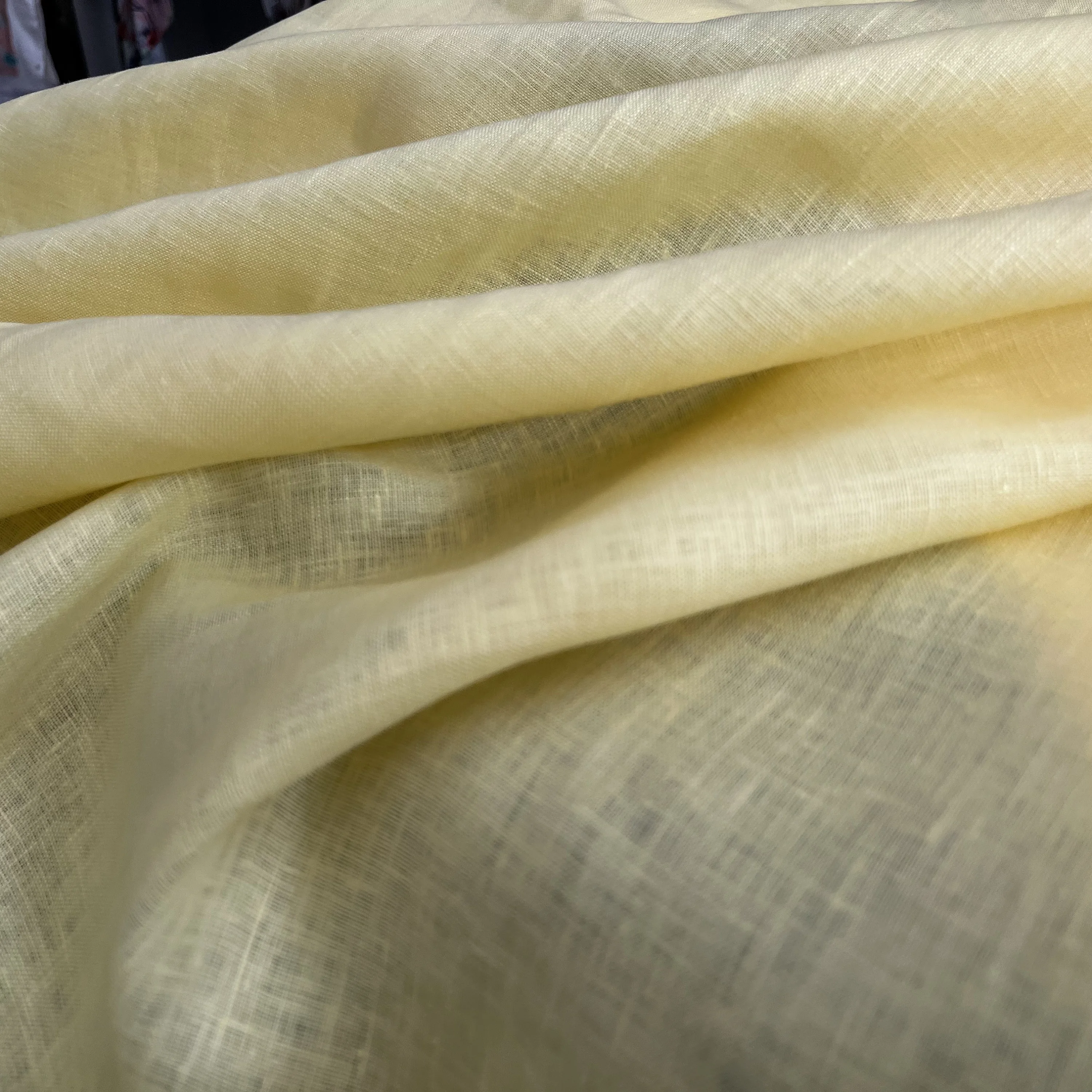 Pure French Linen Fabric Plain Dyed Woven For Women Man Shirt Dress Pants Bread Bags Shopping Bags Medium Weight 156gsm Linen