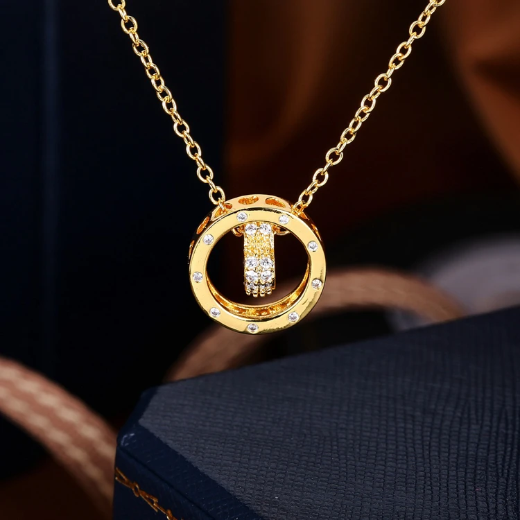 Hot sell Stock High quality Jewelry Stone Necklace gold jewelry 18k