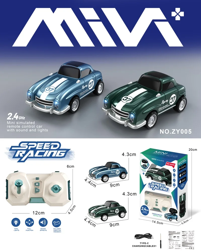 2024 New design 2.4G mini rc car with camera mini micro rc drift cars 1:76 mini rc car 1:87 Shantou toy