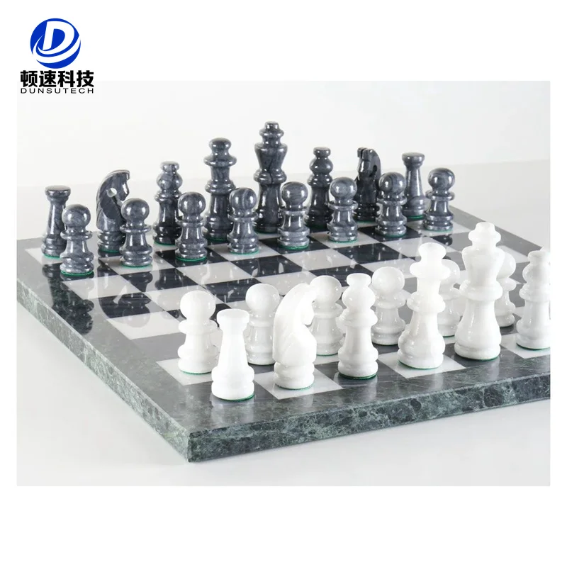 High quality 3 in 1 fide nordic stone tournament marble chess black white pieces sets for men
