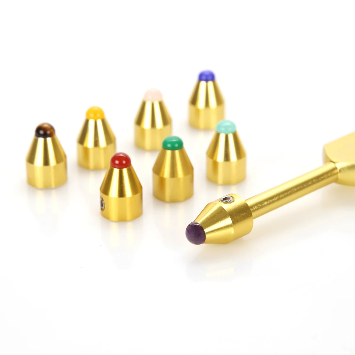 Chakra tuning fork attachments  for sound healing therapy and chakra balancing yoga and meditation healing tools