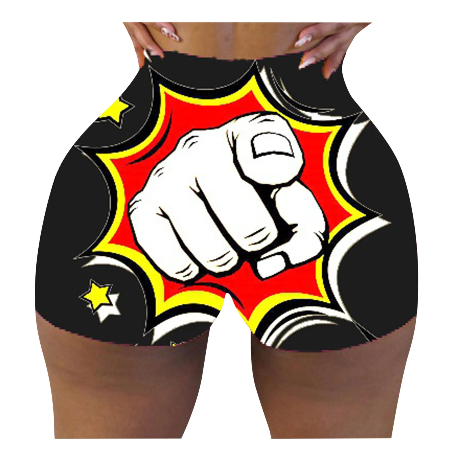 OLAF 3xl Custom High Waist Sport Yoga Workout Fitness Running Casual Cute Print Summer Candy Snack Women Shorts Pants For Women