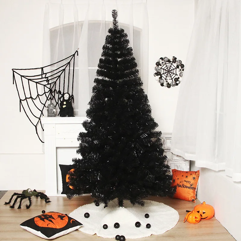 Halloween decorations black PVC Christmas tree Hotel shopping mall Christmas decorations tree