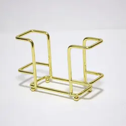 Nordic black gold rose gold metal table decorative paper napkin holder for restaurant