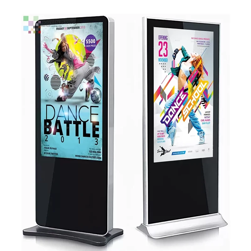 55 inch Indoor Outdoor Touch Screen LCD Display Advertising Totem Kiosk CMS Software LED Screen Digital Signage and Displays