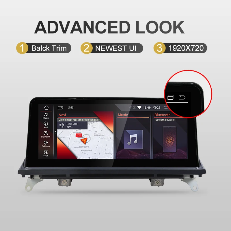 YZG Car Radio Player 4G 1920x720 Carplay GPS Stereo Navigation System Auto Headunit Screen Android for BMW F30 F31 F32 CIC 2013