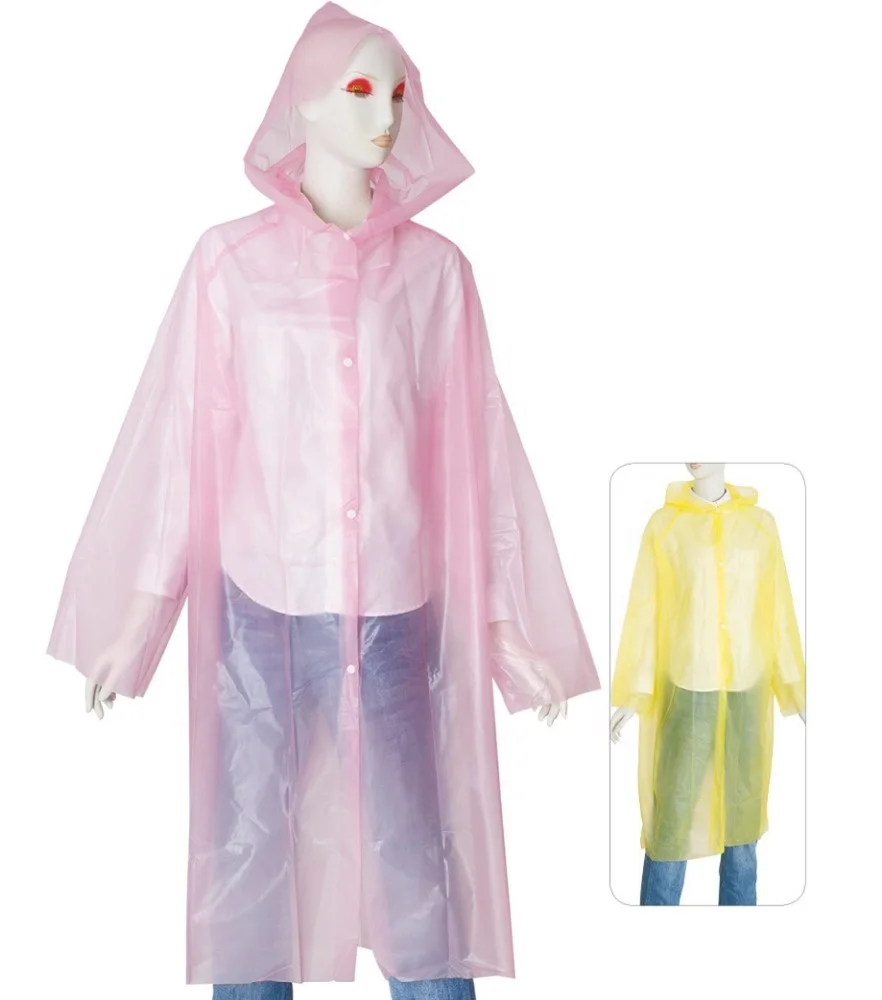 PE plastic disposable pe raincoat for biker/PE raincoat for women