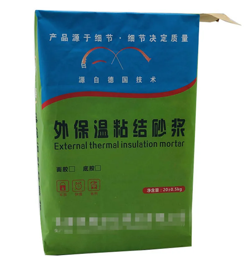 High quality customization Kraft Paper Valve Bag  putty powder sack mortar powder Cement bag Paper Valve Bag