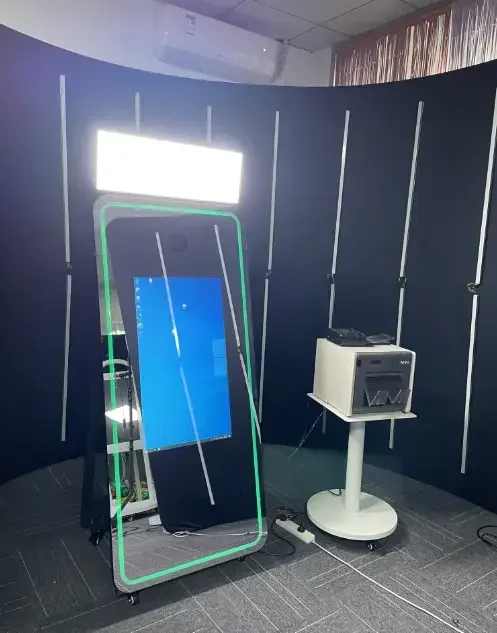 beauty picture portable selfie photobooth magic mirror photo booth machine touch screen led