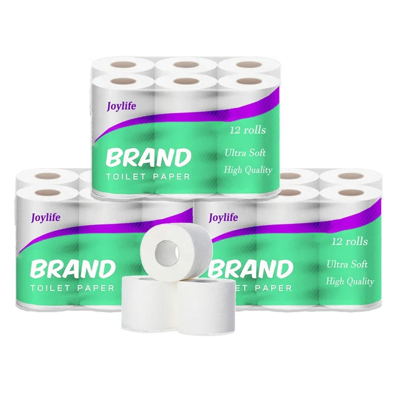 High quality cheap custom private label toilet paper bath tissue toilet paper 300 sheet 3 layer soft toilet paper 100g 48 roll